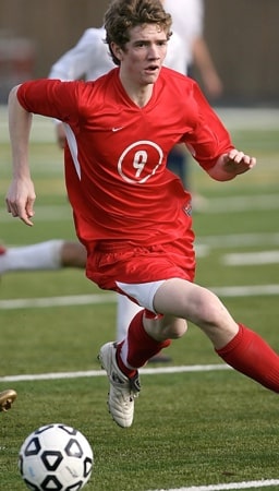 Image of a player playing soccer